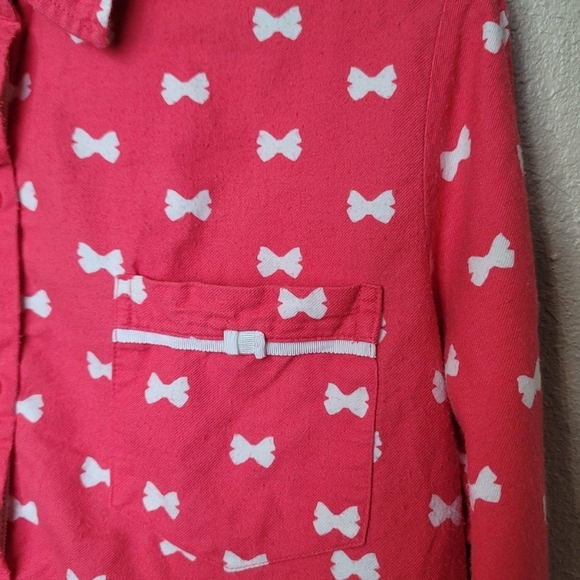 Kate Spade Hydrangea Night Shirt Button Front Womens Pink Sz M pajama - Picture 4 of 11